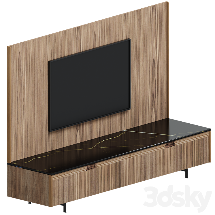 Matics TV 214 TV stand by Porada 3DS Max - thumbnail 1