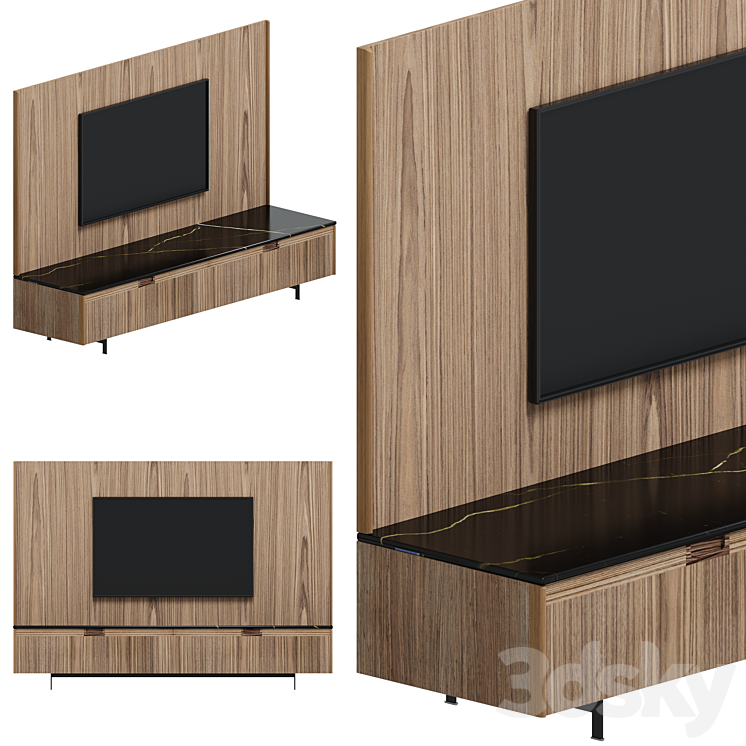 Matics TV 214 TV stand by Porada 3DS Max - thumbnail 2