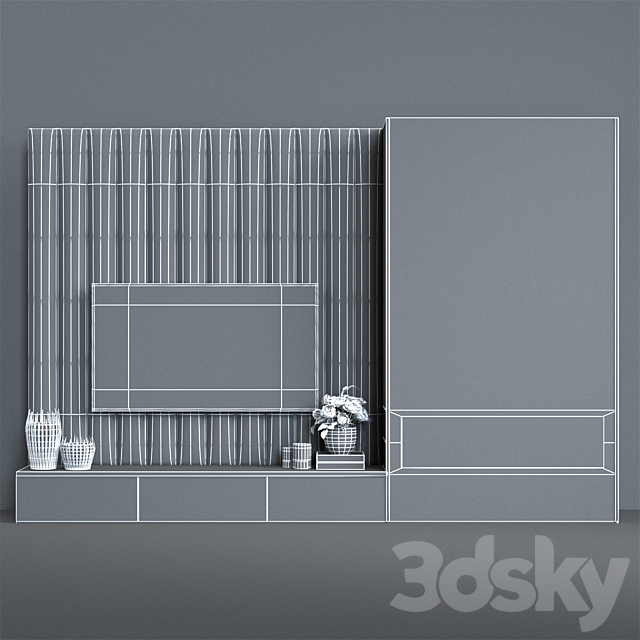 Modern fireplace 12 3DSMax File - thumbnail 3