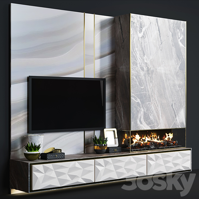 Modern fireplace 15 3DSMax File - thumbnail 2