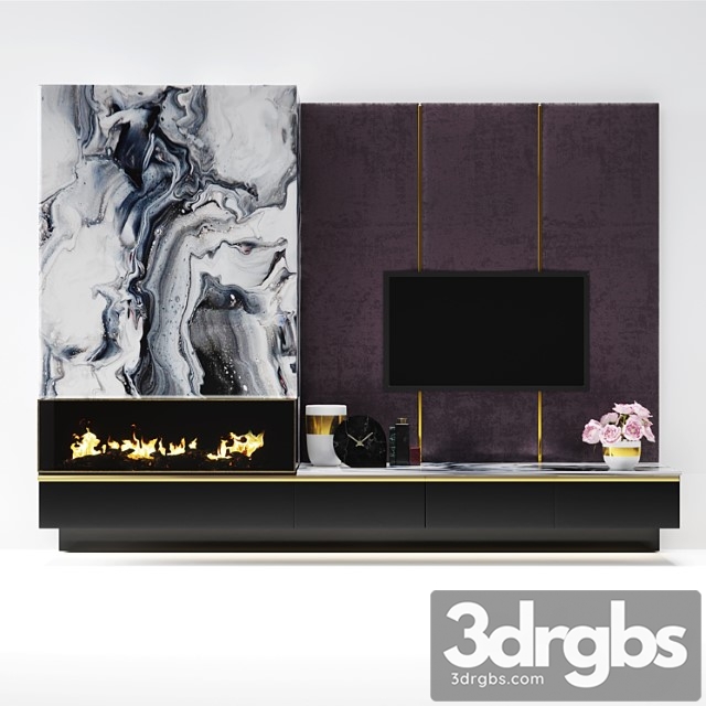 Modern fireplace 5 3dsmax Download - thumbnail 1