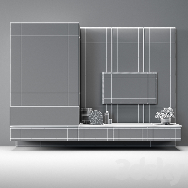 Modern fireplace 5 3DSMax File - thumbnail 3