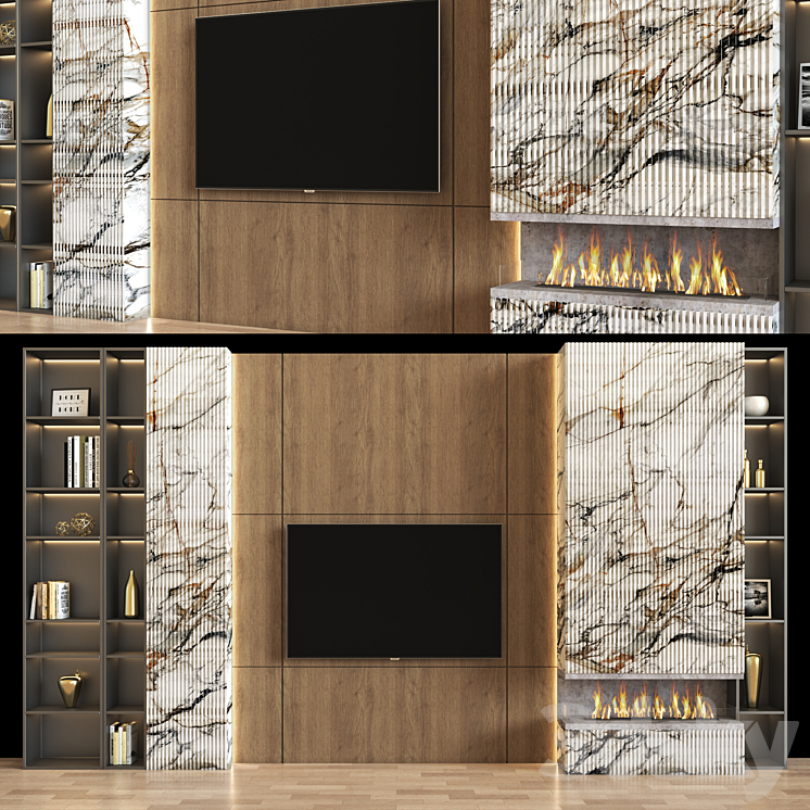 Modern Tv Wall 11 3DS Max - thumbnail 1