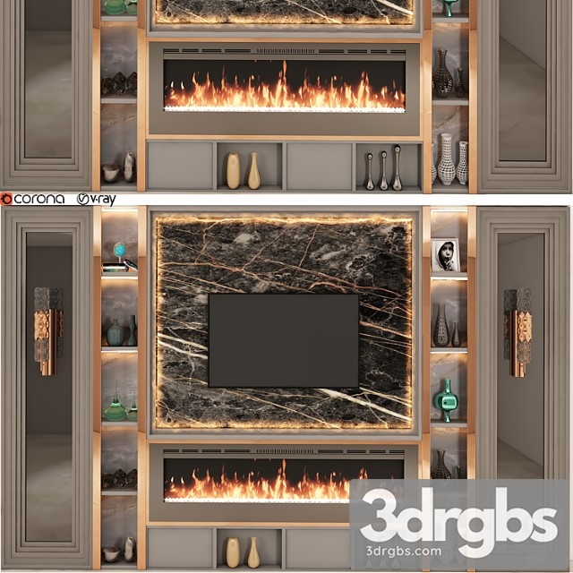 Modern tv wall set 20 - thumbnail 1