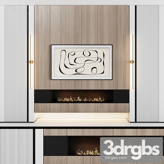 modular in modern style with decor 03 3dsmax Download - thumbnail 1