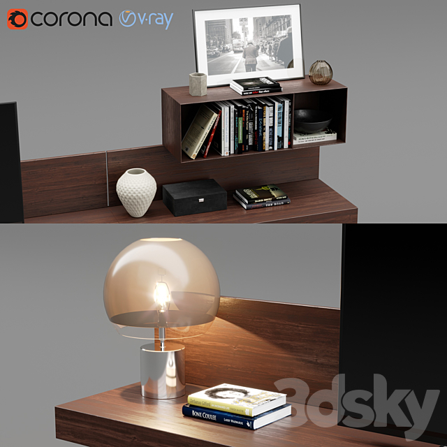 Poliform Sintesi Tv Unit 3DS Max Model - thumbnail 2