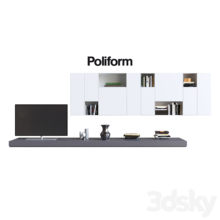 POLIFORM VARENNA SISTEMI GIORNO SINTESI 10 3DS Max - thumbnail 1