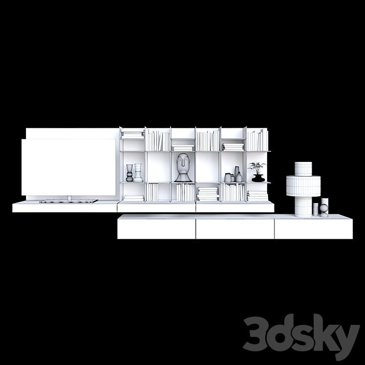 POLIFORM VARENNA SISTEMI GIORNO SINTESI 14 3DS Max - thumbnail 2