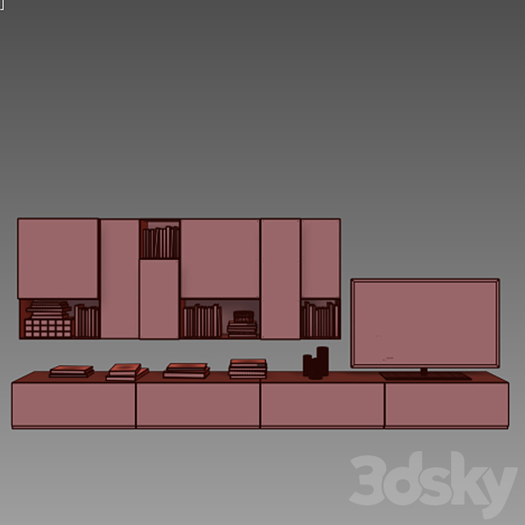 POLIFORM VARENNA SISTEMI GIORNO SINTESI 3 3DS Max - thumbnail 2