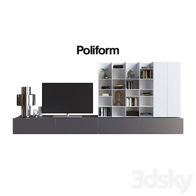 POLIFORM VARENNA SISTEMI GIORNO SINTESI 5 3DS Max - thumbnail 1