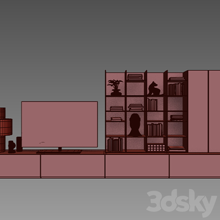 POLIFORM VARENNA SISTEMI GIORNO SINTESI 5 3DS Max - thumbnail 2