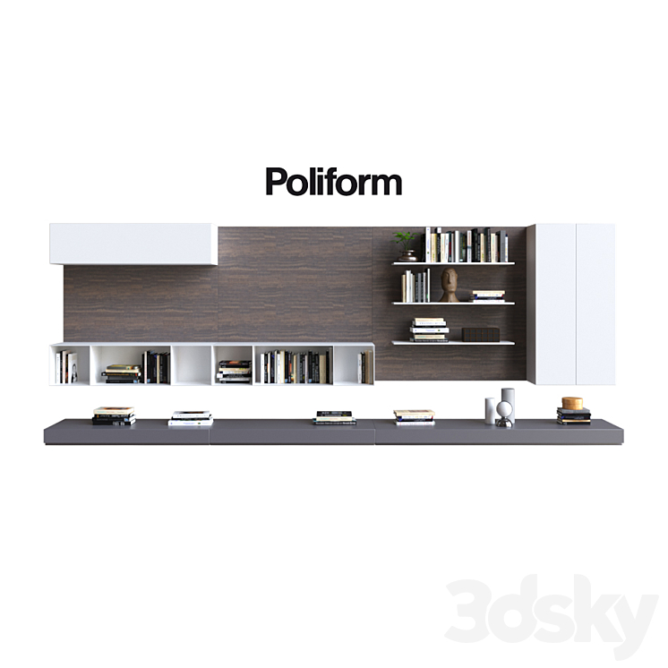 POLIFORM VARENNA SISTEMI GIORNO SINTESI 8 3DS Max - thumbnail 1