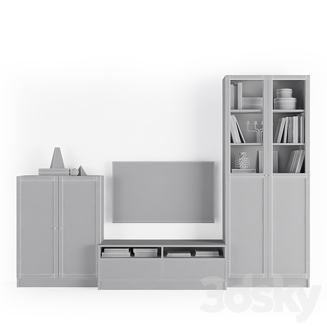 Rack Billy _ Oxberg _ Gnedby Ikea. 3DS Max Model - thumbnail 3