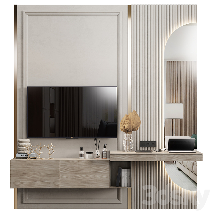 Room tv wall 10 3DS Max Model - thumbnail 1