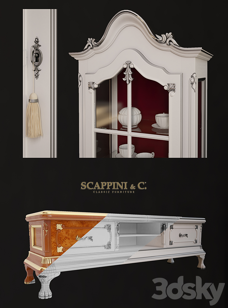 SCAPPINI SHOWCASE TV Stand 3DS Max - thumbnail 2