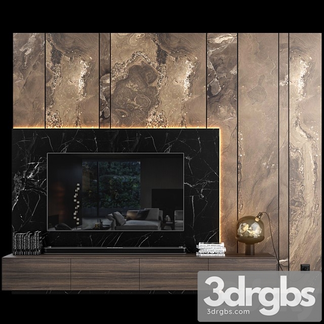 Set TV Wall 04 3dsmax Download - thumbnail 1