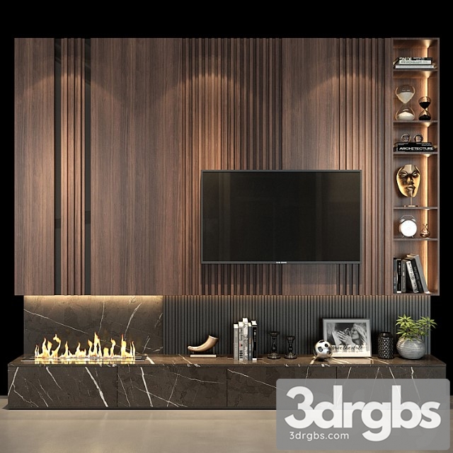 Set TV Wall 58 3dsmax Download - thumbnail 1