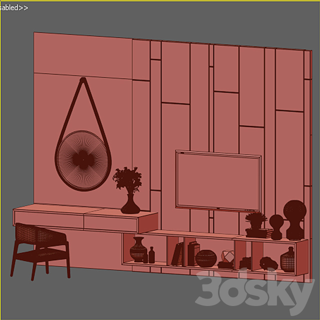 Termo with Tv Cabin 3DSMax File - thumbnail 3