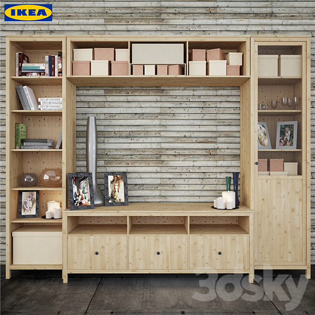 The combination of Ikea to HEMNES living room series 3DS Max Model - thumbnail 2