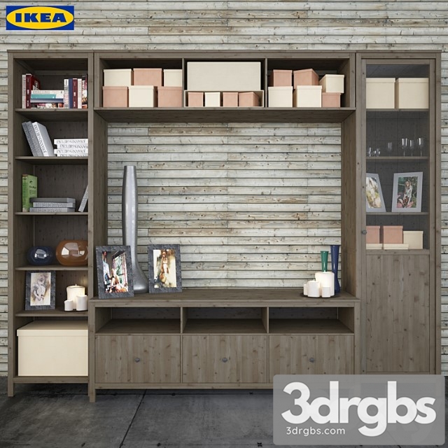 The combination of ikea to hemnes living room series 3dsmax Download - thumbnail 1