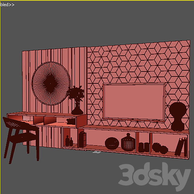 Thermo with Tv Stand_02 3DS Max Model - thumbnail 3