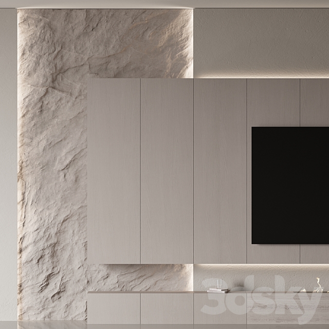 TV Rock panel №4 3DS Max Model - thumbnail 2