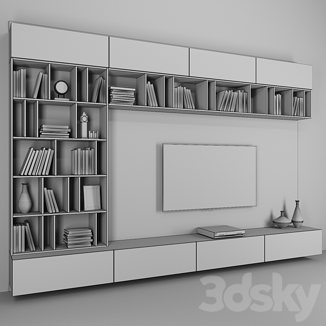 TV Set 1 3DS Max Model - thumbnail 4