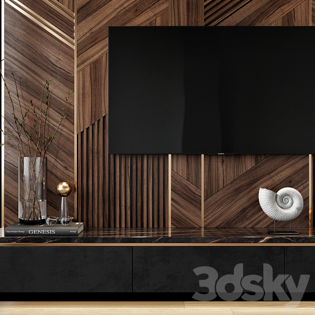 Tv set 2 3DS Max Model - thumbnail 4