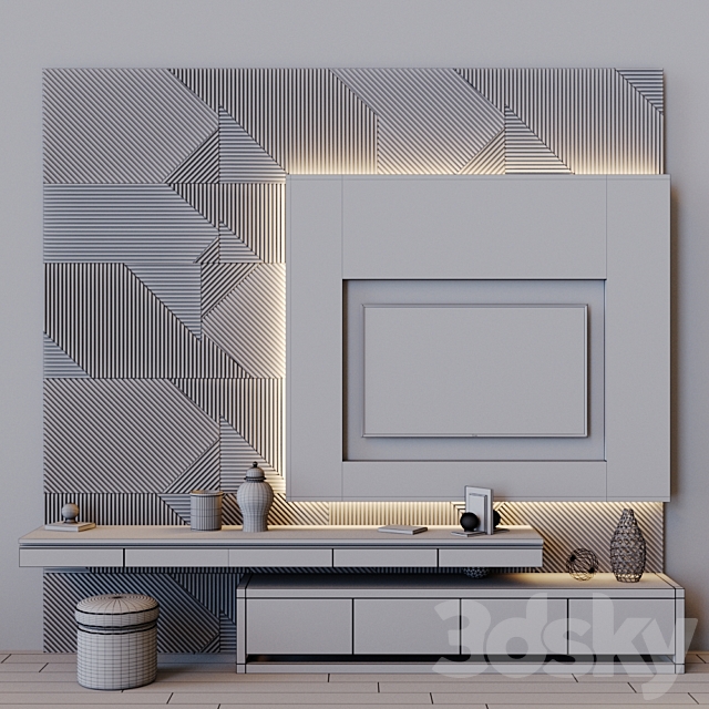 tv set 55 3DS Max Model - thumbnail 3