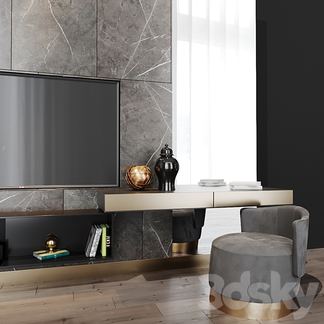 tv set 77 3DS Max Model - thumbnail 2