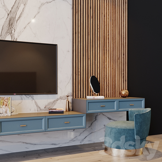 tv set 90 3DS Max Model - thumbnail 2