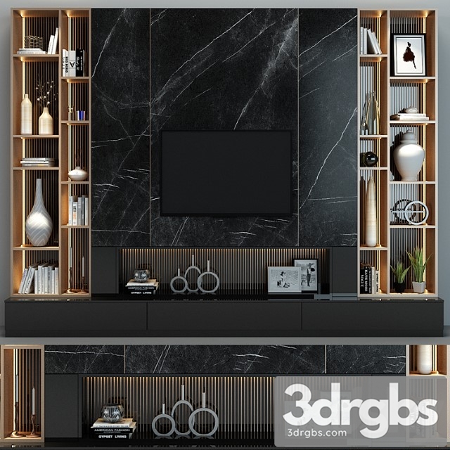 Tv shelf 003 3dsmax Download - thumbnail 1