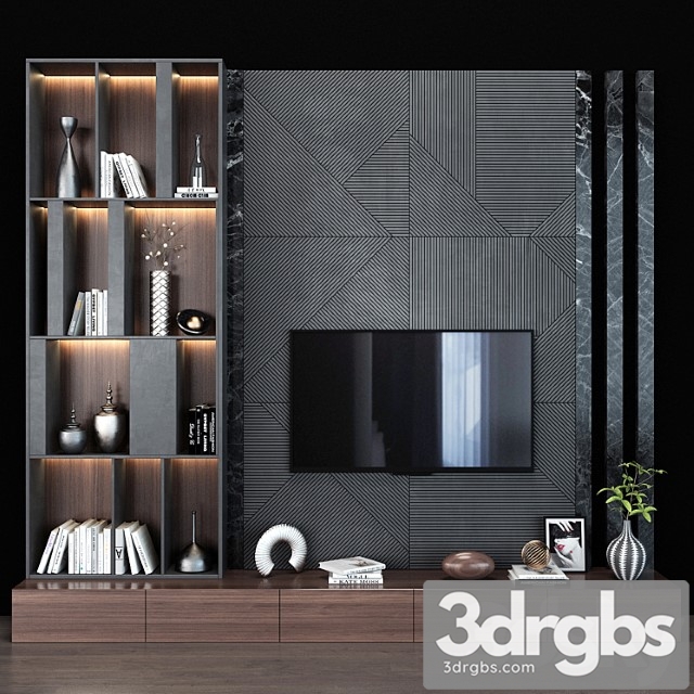 Tv shelf 0132 3dsmax Download - thumbnail 1