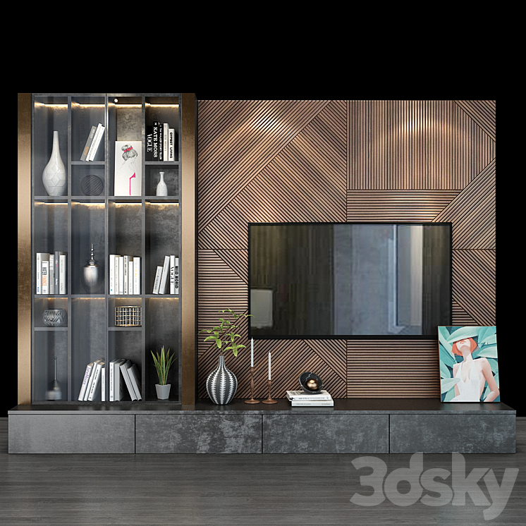 TV shelf 0143 3DS Max - thumbnail 1