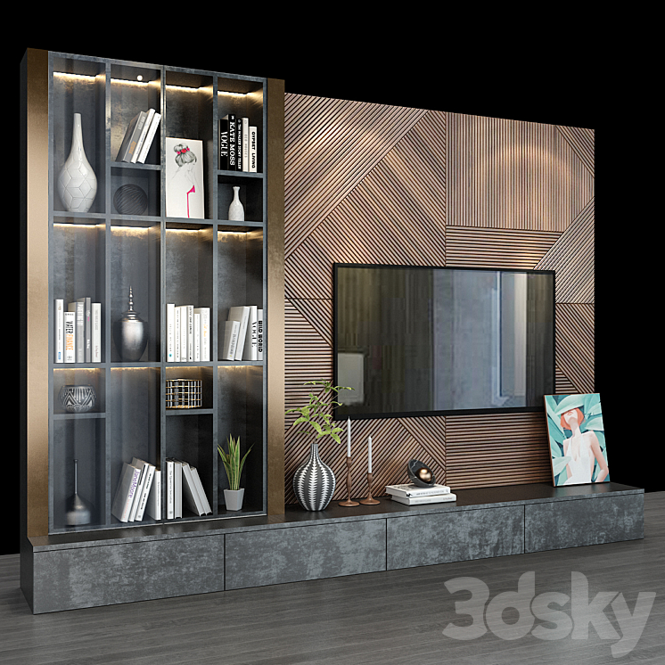 TV shelf 0143 3DS Max - thumbnail 2