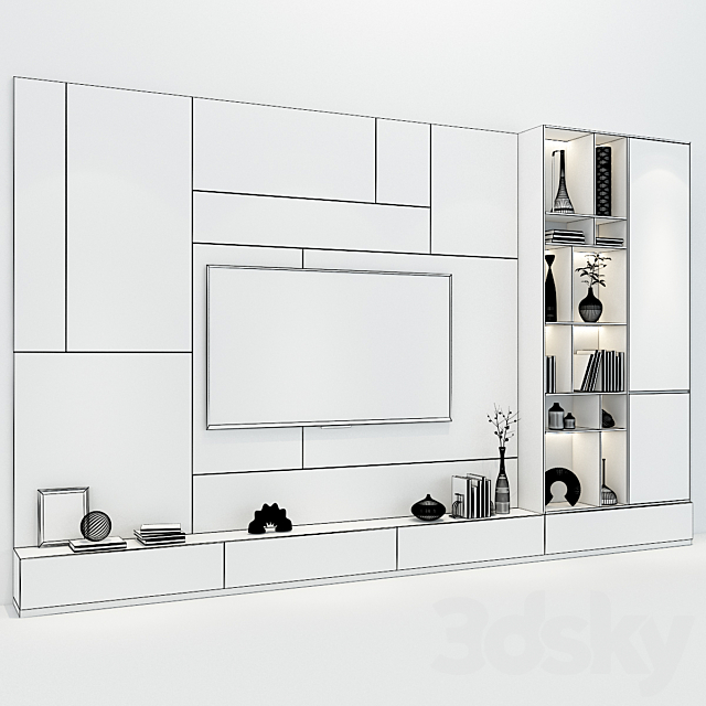 TV shelf 0150 3DSMax File - thumbnail 3