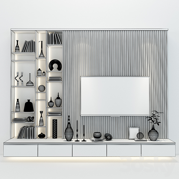 TV shelf 0191 3DS Max - thumbnail 2