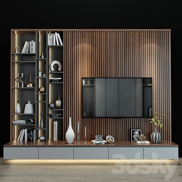 TV shelf 0191 3DS Max Model - thumbnail 1