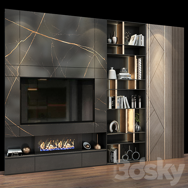 TV shelf 0213 3DS Max Model - thumbnail 2