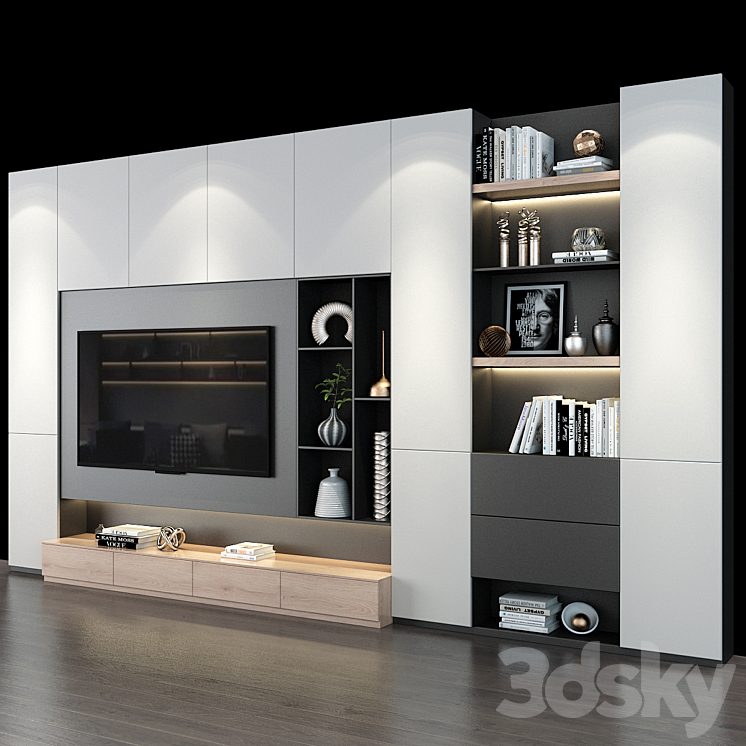 TV shelf 0231 3DS Max - thumbnail 2