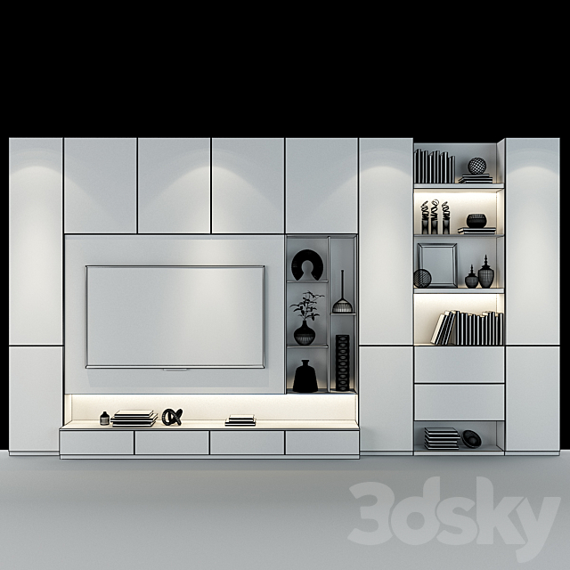 TV shelf 0231 3DSMax File - thumbnail 3