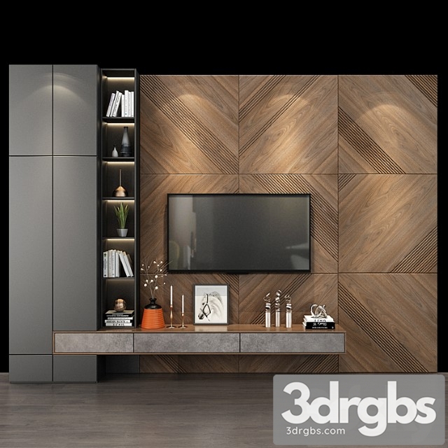 Tv shelf 0240 3dsmax Download - thumbnail 1