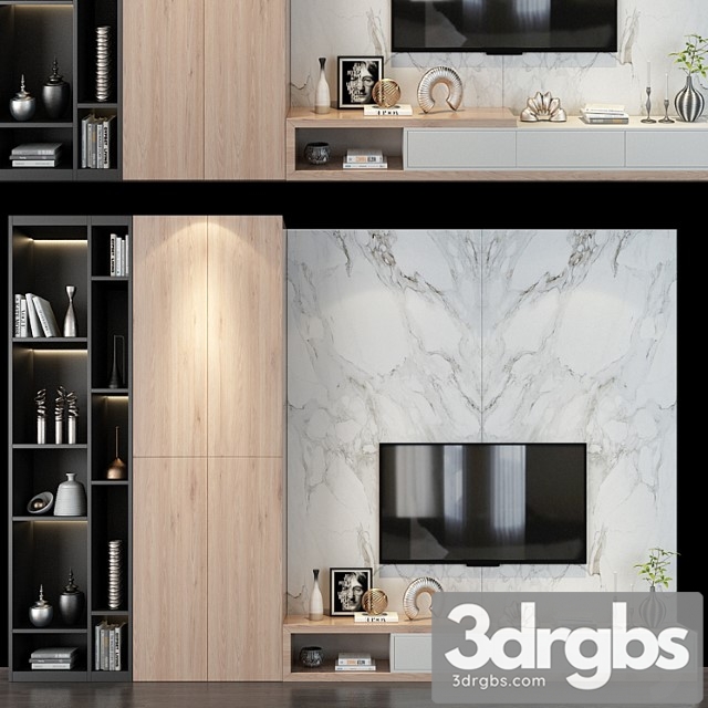 Tv shelf 0241 3dsmax Download - thumbnail 1