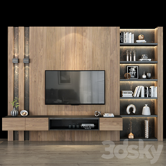 TV shelf 0259 3DS Max Model - thumbnail 2