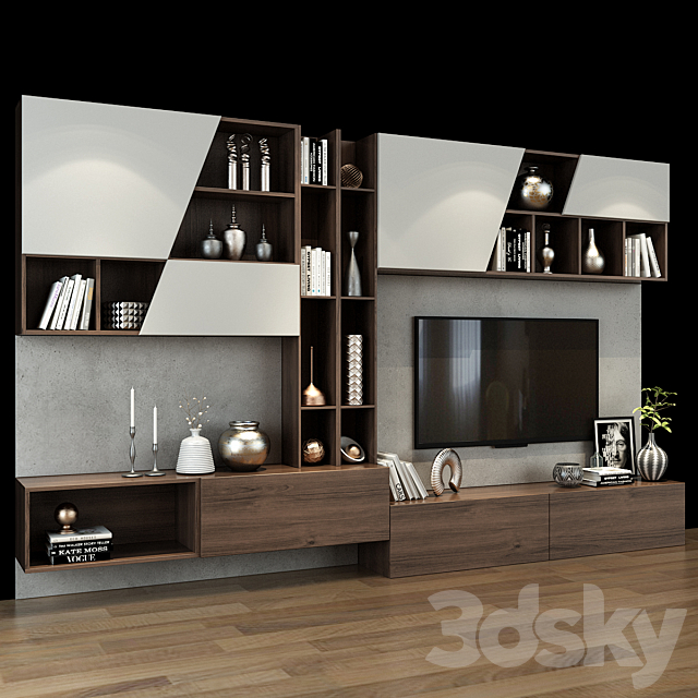 TV shelf 0279 3DS Max Model - thumbnail 2