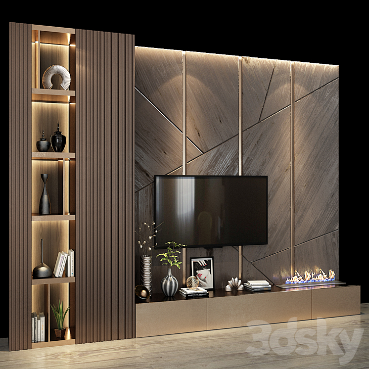 TV shelf 0295 3DS Max - thumbnail 2