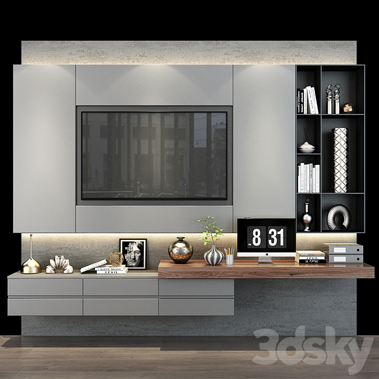 TV shelf 0340 3DS Max - thumbnail 1