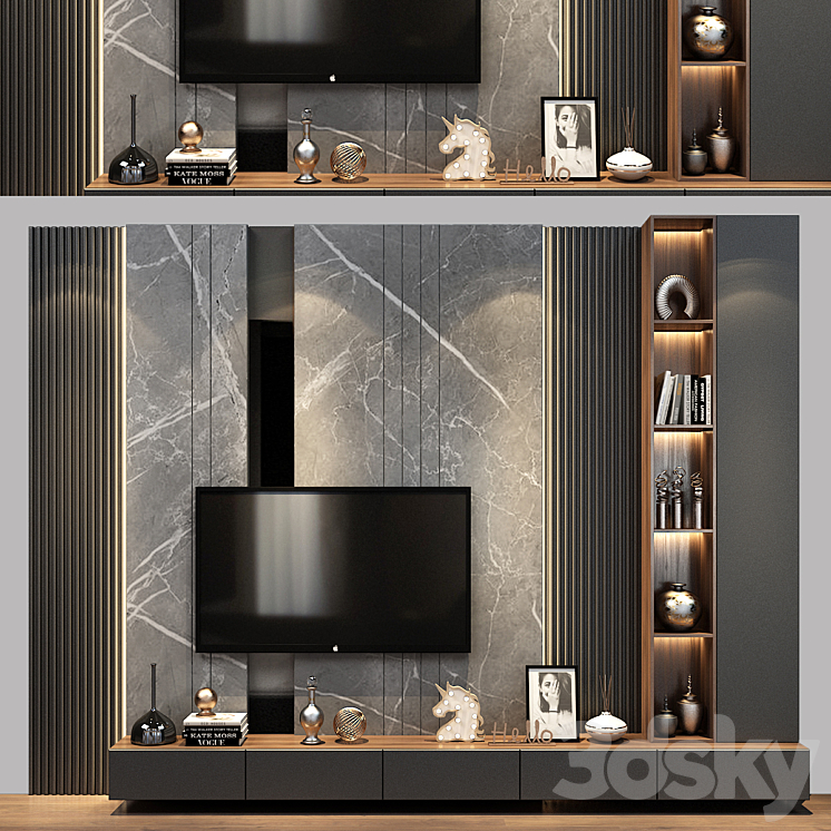 TV shelf 0350 3DS Max - thumbnail 1