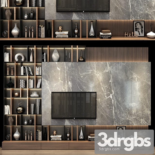 Tv shelf 0385 3dsmax Download - thumbnail 1