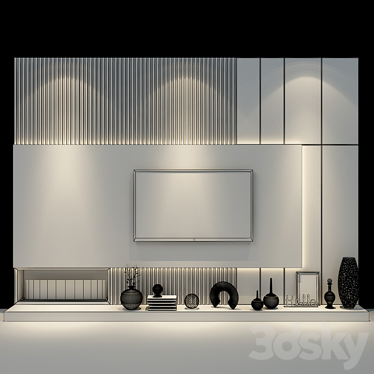 TV shelf 0407 3DS Max - thumbnail 2